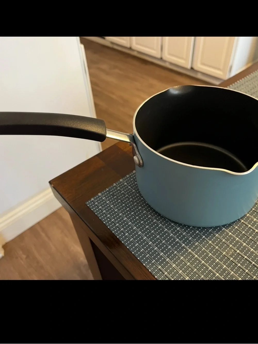 Teal Nonstick Saucepan with Pour Spout - Home Kitchen